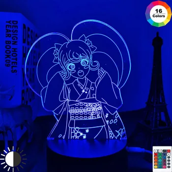 Manga Danganronpa Hiyoko Saionji Lampă cu Led-uri pentru Copil Decor Dormitor Lumina de Noapte Cadou de Ziua Birou Camera Anime 3d Lumina Danganronpa