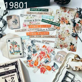 48pcs epocă autocolante DIY scrapbooking album junk jurnalul fericit planificator de autocolante decorative