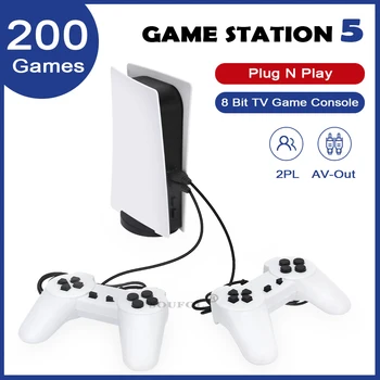 Dropsshipping Stație de Joc 5 Joc Video Consolă USB Cablu TV GS5 Handheld Joc de Jucător Cu 200 De Jocuri Clasice de Ieșire AV UE/SUA/marea BRITANIE
