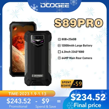 DOOGEE S89 Pro Helio P90 64MP Camera 12000mAh Baterie 65W Rapid de Încărcare de Telefon Robust 8+256GB Android 12 Viziune de Noapte Smartphone