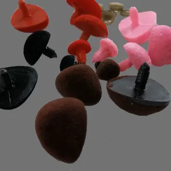 50PCS Roz Roșu Negru Maro Flocking Triunghiular Siguranță Jucărie Nasul Moale de Spălare pentru Urs DIY Siguranță Nas Accesorii pentru Păpuși Jucării