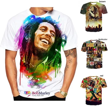 Femei/Barbati Tricou cu Bob Marley Legenda Reggae 3D de Imprimare T-Shirt Casual de Vara Tees