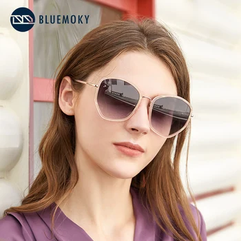 BLUEMOKY Metalice Supradimensionate, ochelari de Soare Pentru Femei Gradient Lens Lux Fluture Cadru UV400 Nuante Doamnelor Polarizat Ochelari de Soare