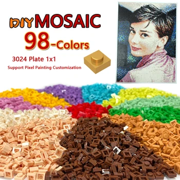 Smartable Placa 1x1 Bloc MOC Părți DIY LOGO-ul Pixel de Artă Cod QR Caramida Mozaic Jucării 98 Culori Compatibil 3024 578pcs/Lot