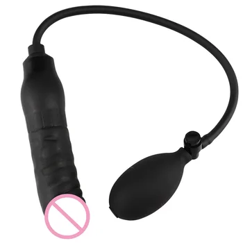 Gonflabile Anal Plug Elastic Dilatator Dop de Fund de Curte Penis artificial Analsex Jucarii Sexuale Masaj Anus Extender Adult Produse pentru Barbati Femeie