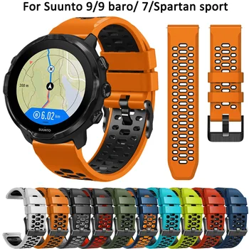 24mm Curea de Ceas Silicon Pentru Suunto 7 9 Spartan Sport Centura Mansete Suunto 9 baro Inteligent Watchband de Înlocuire Brățară Correa