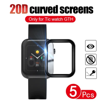 Moale Fibra de Sticla Folie Protectoare Pentru Tic ceas GTH Plin Capac Curbat Ecran Protector pentru Ticwatch GTH Smartwatch Accesorii