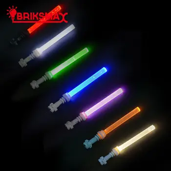 BRIKSMAX LED-uri Colorate Sabie de Lumină Alimentate prin USB Sabie de Lumină Pentru Trooper Stea de Război Figura Blocuri de Cărămizi de Jucărie Cadou