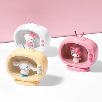 Japoneze Kawaii Noul Mini Tv Stil Lumina De Noapte Dormitor Desene Animate Drăguț Lampă De Masă Melodia Mea Cinnamoroll Copii Fata Cu Inima De Jucarie Cadou
