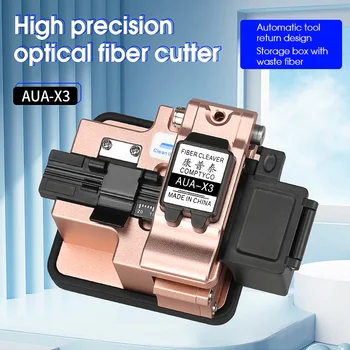 De înaltă Precizie AUA-X3 Fiber Cleaver FTTH Cablu de Fibra Optica de Tăiere Cuțit Unelte de Tăiere de Trei-in-one clamp slot 24 de Suprafață Lama