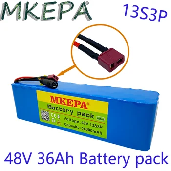 De mare capacitate 48v baterie 48v 36Ah 1000w 13S3P Litiu-ion Baterie Pack Pentru 54.6 v E-biciclete Electrice biciclete Scuter cu BMS