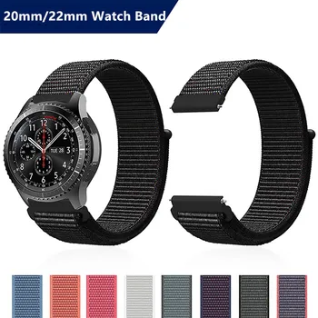 20mm/22mm Nailon Bucla Curea pentru Samsung Galaxy watch 4 3/46mm/42mm/activ 2/Gear S3 brățară Pentru ceas Huawei GT/2/2e/Pro