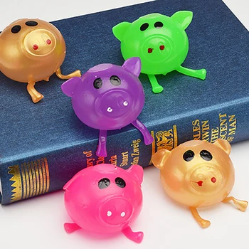 1 buc Jeleu de Porc Anti-stres Decompresie Balonul de Ventilație Jucărie Sparge Diverse Stiluri de Porc Jucării de Ventilare Lipicios pentru Adult Copii