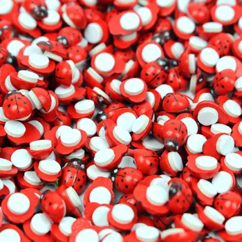 50pcs/set Mini Zana Ornamente de Gradina Beetle Ladybird Micro Peisaj Ornamente Ornamente DIY Acasă Oală Decor 11*8mm
