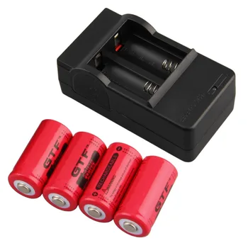 16340 Baterie 3.7 V 2800mAh 16340 CR123A Baterii Reîncărcabile 3.7 V CR123 pentru Laser Pen Lanterna LED-uri 16340 Battria UE Încărcător