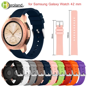 20mm Silicon Curea Pentru Samsung Galaxy Watch 42mm / Gear S2 Clasic 732 Inteligent WatchStrap Pentru Amazfit Bip 3 3pro Brățară
