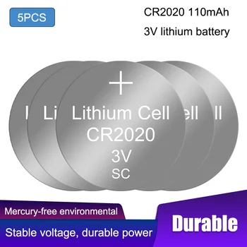 5PCS Litiu Baterie Buton Monedă Baterii CR2020 3V Ceas Celule CR 2020 pentru Scris/Desen/scris de mână Tableta