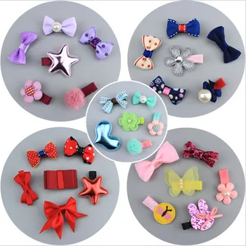 1 set cadou drăguț bowknot agrafe de par pentru copii fete copii agrafe de par arcuri barrette accesorii pentru copii agrafa de păr frizură articole pentru acoperirea capului