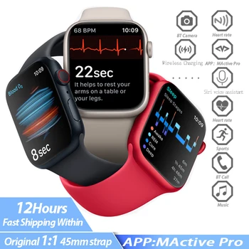Original Ceas Inteligent Seria 8 de apelare Bluetooth NFC ECG Impermeabil de Monitorizare de Somn Femeia Oameni de Sport Pentru Apple Smartwatch Android