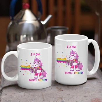 15 oz Mare și eu Sunt Unul Tare Unicorn Cana de Cafea Amuzant, Creativ Lapte Ceașcă de Ceai 11oz Cana Prieteni Ziua de nastere Cadou de Dropshipping