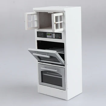 Noi in Miniatura Scara 1/12 casă de Păpuși în Miniatură cabinetul de cuptor cu microunde Seturi de Mobilier Home & Living