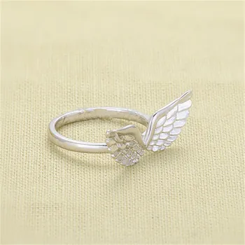 Moda inel cu aripi aripi de înger inele -inele de culoare pentru femei și culoare