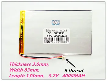 5 fire 3083138 3.7 V tableta baterie 4000MAH 3083136 li-ion baterie reîncărcabilă pentru dispozitiv medical sau POS DVD DVR 3084134