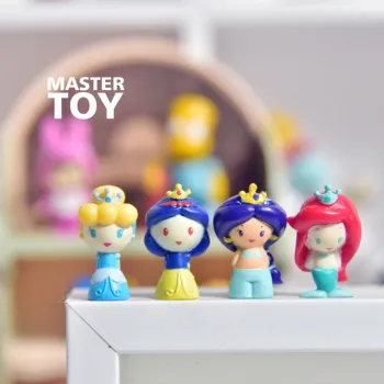 Disney Mini-Size Princess Snow White Jasmine, Cenusareasa, Ariel Kawaii Papusa Cadouri Model De Jucărie Anime Cifre Colecta Ornamente