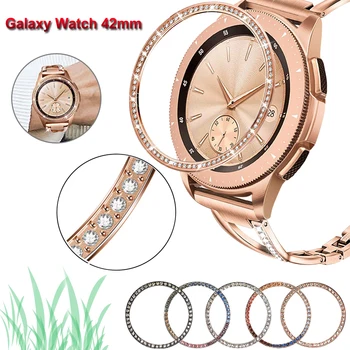 Bling Rama Pentru Samsung Galaxy Watch 42mm acoperire Cadru Diamant Inel de Metal Adeziv protector de Acoperire Anti Scratch Accesorii ceas