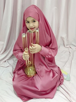 Eid Copii Rugăciune Îmbrăcăminte Rochie fete Musulmane Mult Khimar Hijab Turcia Abaya Rochii Islamic Fusta Set Complet Acoperi jilbab-ul Ramadan