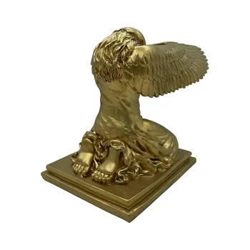 Ark Angel Statuie Inovatoare Ark Angel Statuie Decorative Rășină Figurina Finisaj De Aur Statuie Pentru Interior Recuzita De Film În Aer Liber
