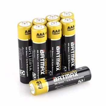 8Pcs 1100mAh AAA Ni-MH Baterii pentru Baterii AAA(Cazul inclus)