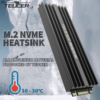 TEUCER 2280 SSD Radiator M. 2 NVME Radiator Magneziu Aliaj de Aluminiu PC Eficientă Radiator cu pad Termic M2 SSD Radiator