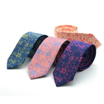 Cravate Inguste Pentru Bărbați Moda Poliester Floral Jacquard Cravata De Afaceri De Nunta Casual Slim Flori Cravate Costum Camasa Accesorii