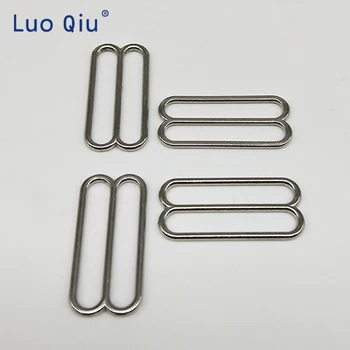 Argint sutien catarame reglabile 8 Sutien lenjerie de Metal&plastic cataramă Sutien incuietoare de nailon, metal acoperit 25mm Luo Qiu (10 buc/lot)