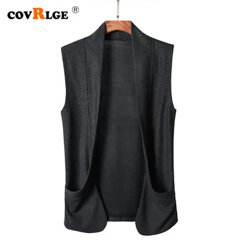 Covrlge Barbati Cardigan New Sosire Brand de Îmbrăcăminte pentru Bărbați Sacouri Slim Vesta fără Mâneci Pulover Casual Moda Streetwear MWB029