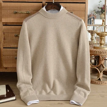 Jumătate guler pur pulover de cașmir pentru bărbați cașmir tricotate bottom cămașă iarnă îngroșarea cald guler pulover casual