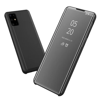 S20+ Oglinda Caz Pentru Samsung Galaxy S20 Ultra Piele Smart Clear View Flip Cover Pentru Samsung S20 Plus Telefon Caz S 20 Funda
