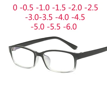 0 -1 -1.5 -2 -2.5 -3 -3.5 -4 -5 -6 Terminat Ochelari Miopie Bărbați Scurtă de vedere Ochelari de Negru Transparent Cadru Femei Ochelari Miopie