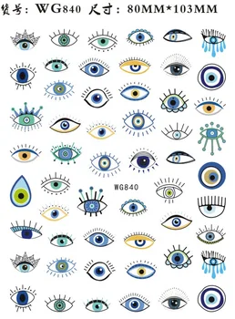 1 buc Autocolante pentru Unghii deochi Nail Art Sticker Ochi Serie de Decoratiuni de Arta Unghiilor Unghii Manichiura Tatuaje Folie Decalcomanii Decoratiuni