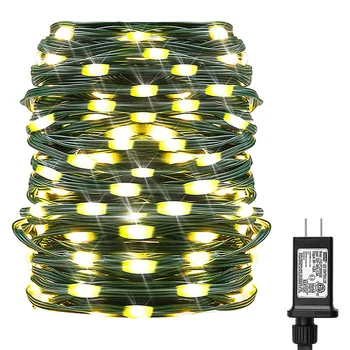100/500/800 LED Verde Cablu de Basm Șir de Lumină în aer liber PVC Ghirlanda de Crăciun Lumina Impermeabil Grădină Petrecere de Nunta de Lumină