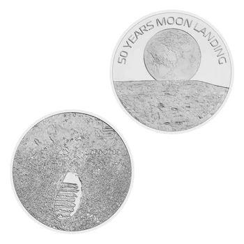 Statele unite ale americii 50 de Ani de la aselenizare de Colectie Placat cu Argint Monede Suvenir Cadou Creativ Monedă Comemorativă