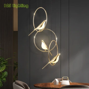 Modern Loft Pandantiv cu LED-uri Lampa de Noutate Aur Coțofana Păsări Bar Restaurant Living, Dormitor Suspendate Corpuri de iluminat 110-240V