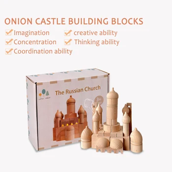 Copii de Creatie Blocuri Ceapa Hands-on de Capacitatea de Castelul Blocuri de Educație Timpurie Montessori Didactice