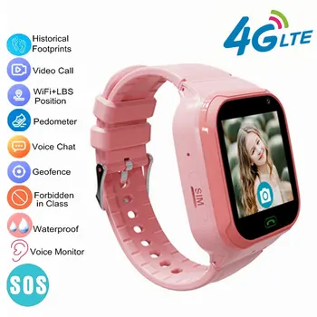 4G Smart Watch Copii SOS GPS LBS WIFI de Poziționare a Locației HD Camera Cartela SIM Telefon Smartwatch pentru Copii IOS Android
