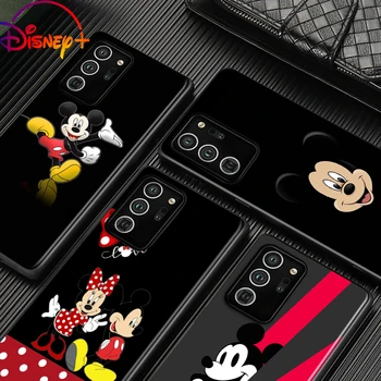 Disney Drăguț Mickey Mouse-ul Pentru Samsung Galaxy S22 S21 S20 FE Ultra Pro Lite S10 5G S10E S9 Edge Plus Moale Negru Capa Caz de Telefon