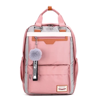 Noua Moda Pentru Femei Rucsac Nylon Rezistent La Apa Bagpack Mare De 15.6 Inch Laptop Sac De Școală Pentru Adolescente Drăguț Student Bookbags
