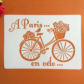 A4 29 * 21cm biciclete Mandala BRICOLAJ Sabloane Pictura pe Perete Album de Colorat Relief Album Decorative de Hârtie Șablon Carte
