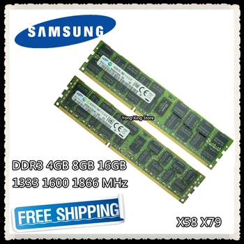 Samsung DDR3 4GB 8GB 16GB server de memorie de 1333, 1600 1866 MHz ECC REG DDR3 PC3-10600R 12800R 14900R Registrul RIMM RAM X58 X79
