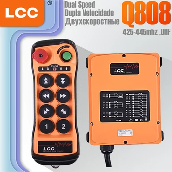 Calitate de Top Q808 LCC Comutator Wireless de Control de la Distanță 8 Butoane Dual Viteza Canal De Radio de Ridicare Stivuitor Operator Macara